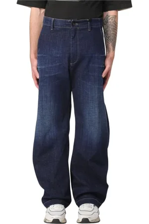Dsquared2 Jeans, Heren, Blauw, L, Katoen, Blauwe Wide Leg Jeans voor Mannen
