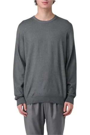 DRUMOHR Truien, Heren, Grijs, 3Xl, Wol, Merino Wool Crew Neck Sweater