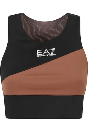 EA7 Tops, Dames, Zwart, S, Sportief Zwart Ondergoed Ventus 7 Stof