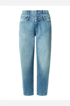 Pepe Jeans Jeans, Dames, Blauw, W27, Denim, Tapered Denim Jeans Trendy Look