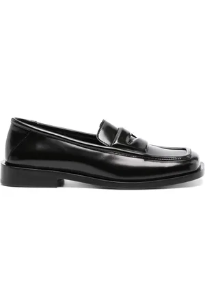 The Attico Schoenen, Dames, Zwart, 37 EU, Leer, Zwarte Leren Loafers voor Vrouwen