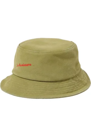 J.W.Anderson Accessoires, Heren, Groen, ONE Size, Katoen, Stijlvolle olijfgroene emmerhoed