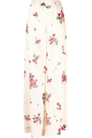 Twin-Set Broeken, Dames, Veelkleurig, S, Palazzo Stijl Viscose Broek