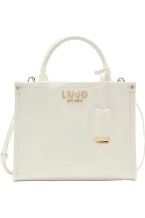 Liu Jo Tassen, Dames, Wit, ONE Size, Leer, Tas met reliëf diamantpatroon