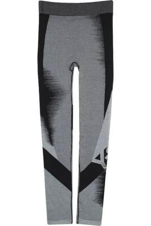 Y-3 Broeken, Dames, Grijs, S, Wol, Naadloze wollen mix leggings