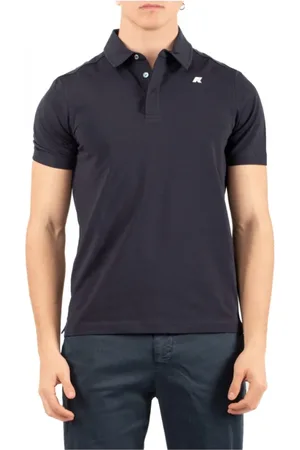 K-Way Tops, Heren, Blauw, M, Stijlvolle Polo Jas