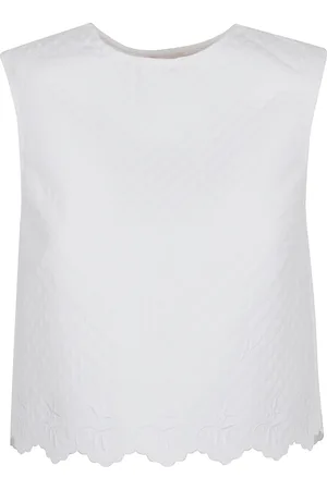 Patou Tops, Dames, Wit, 2Xs, Witte Top voor Vrouwen