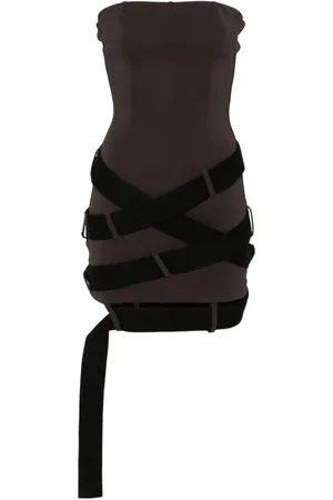 The Attico Kleedjes, Dames, Zwart, S, Bruine Jurk Elegant Comfortabele Stijl