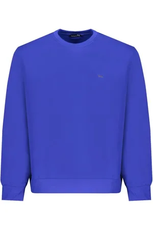 HARMONT&BLAINE Sweatshirts & Hoodies, Heren, Blauw, XL, Katoen, Blauwe Katoenen Trui