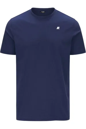 K-Way Tops, Heren, Blauw, L, Blauwe Jersey T-shirts en Polo
