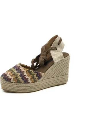 Colors of California Schoenen, Dames, Bruin, 40 EU, Dames Sleehak Sandalen Capri 07Nat Ss 24