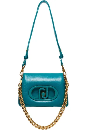Liu Jo Tassen, Dames, Blauw, ONE Size, Leer, Blauwe Schoudertas Elegant Modern Ontwerp