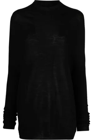 Rick Owens Truien, Heren, Zwart, L, Crater Knit Turtleneck