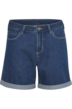 Kaffe Korte broeken, Dames, Blauw, 3Xl, Denim, Denim Shorts & Knickers Medium Washed