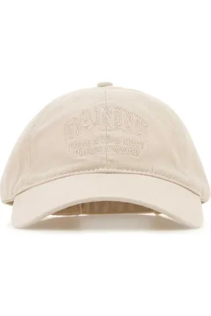 Ganni Accessoires, Dames, , ONE Size, Katoen, Zand Katoenen Baseballpet