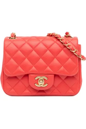 CHANEL Pre-owned, Dames, Rood, ONE Size, Leer, Pre-owned Leather crossbody-bags