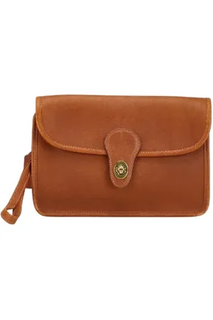 Coach Pre-owned, Dames, Bruin, ONE Size, Leer, Tweedehands leren handtassen