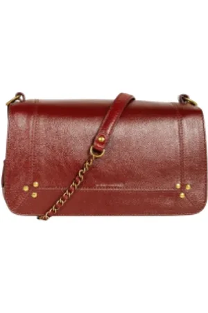 JÉRÔME DREYFUSS Tassen, Dames, Rood, ONE Size, Leer, Chique Leren Tas Lulu S