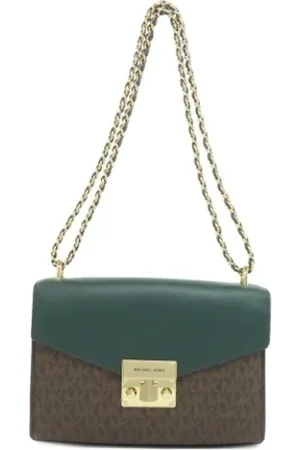 Michael Kors Pre-owned, Dames, Groen, ONE Size, Pre-owned Plastic shoulder-bags