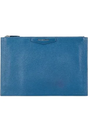 Givenchy Pre-owned, Dames, Blauw, ONE Size, Leer, Pre-owned Leather clutches