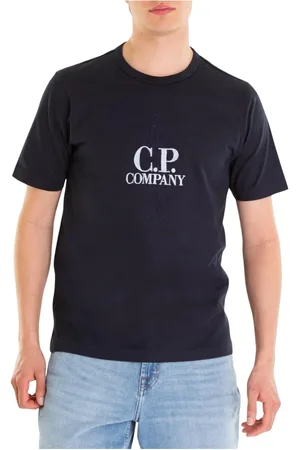 C.P. Company Tops, Heren, Blauw, XL, Heren T-shirts met korte mouwen