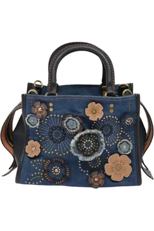 Coach Pre-owned, Dames, Blauw, ONE Size, Denim, Pre-owned Fabric handbags