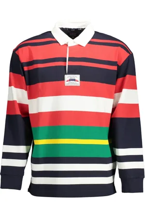 GANT Tops, Heren, Veelkleurig, S, Lange Mouw Polo Shirt Blauw