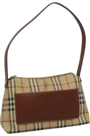 Burberry Pre-owned, Dames, , ONE Size, Leer, Tweedehands leren schoudertassen