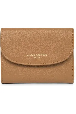 Lancaster Accessoires, Dames, Bruin, ONE Size, Leer, Leren portemonnee met drukknoopsluiting