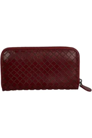 Bottega Veneta Pre-owned, Dames, Rood, ONE Size, Tweedehands leren portemonnees
