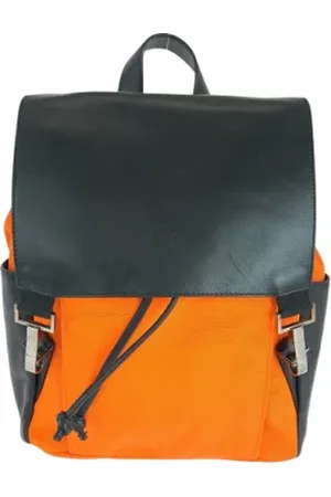 Gucci Pre-owned, Dames, Oranje, ONE Size, Leer, Pre-owned Canvas backpacks