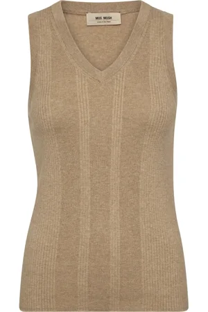 Mos Mosh Truien, Dames, , XS, Katoen, Rib V-Neck Tank Blouse