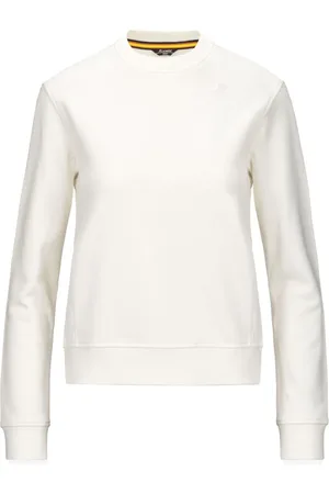 K-Way Sweatshirts & Hoodies, Dames, Wit, M, Katoen, Perzik Fleece Eline Stijl