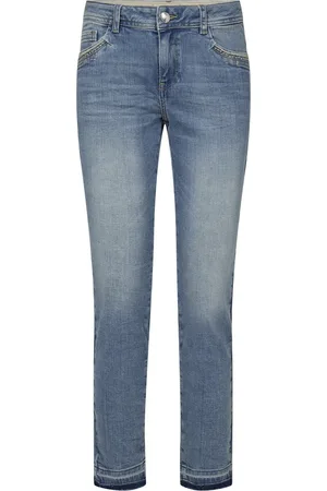 Mos Mosh Jeans, Dames, Blauw, W31, Katoen, Slim-fit Grendel Jeans Lichtblauw