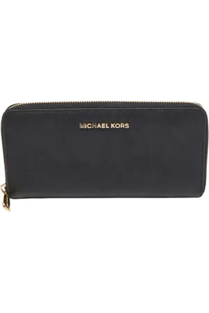 Michael Kors Pre-owned, Dames, Zwart, ONE Size, Leer, Tweedehands leren portemonnees