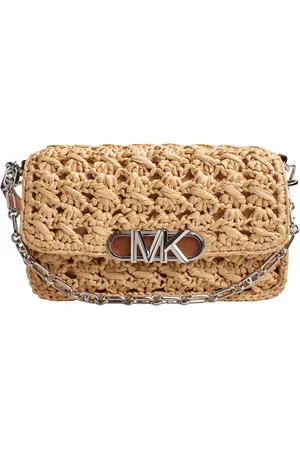 Michael Kors Tassen, Dames, , ONE Size, Leer, Stro Schoudertas met Verwisselbare Banden