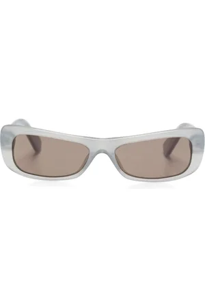 Jacquemus Accessoires, Dames, Grijs, ONE Size, Grijze Capri Zonnebril met Vierkant Design