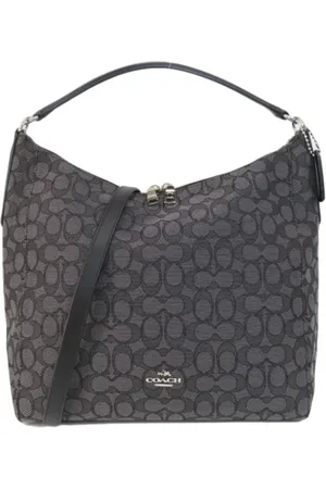 Coach Pre-owned, Dames, Zwart, ONE Size, Tweedehands Canvas handtassen