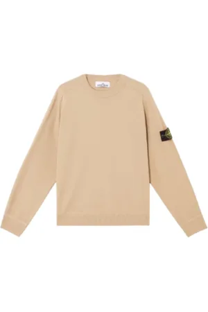 Stone Island Sweatshirts & Hoodies, Heren, Bruin, L, Katoen, Organische Katoen Crew Neck Sweater