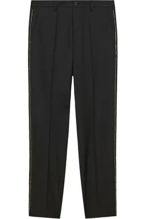 Patrizia Pepe Broeken, Heren, Zwart, XL, Wol, Zwarte Slim Fit Wollen Broek