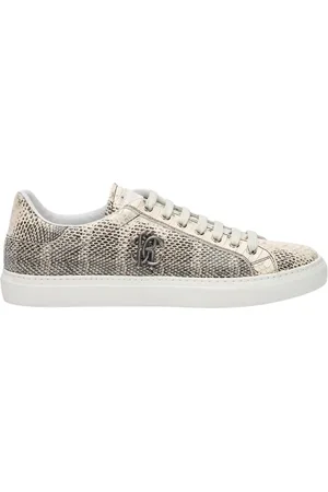 Roberto Cavalli Schoenen, Heren, , 45 EU, Leer, Sneakers met Cobra Print