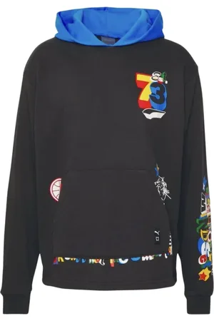 PUMA Sweatshirts & Hoodies, Heren, Zwart, M, Hoodie Zwart Multi Mannen