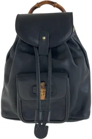 Gucci Pre-owned, Dames, Zwart, ONE Size, Leer, Pre-owned Leather backpacks
