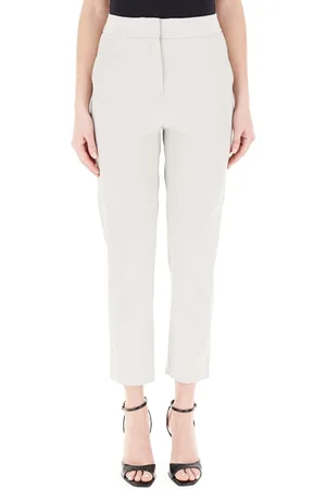Max Mara Broeken, Dames, , XS, Slim Lipari Broek Ivoor