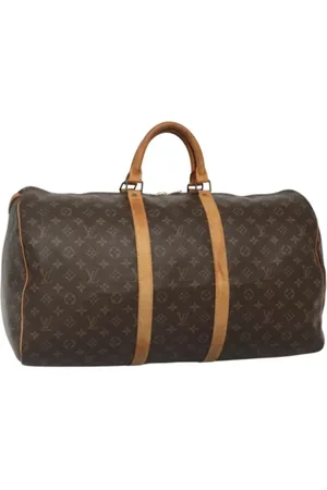 LOUIS VUITTON Pre-owned, Dames, Bruin, ONE Size, Leer, Tweedehands Canvas Louis Vuitton tassen