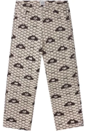 Arte Antwerp Broeken, Heren, , W34, Katoen, Hartprint katoenen broek