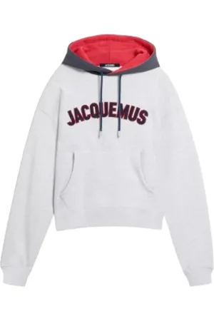 Jacquemus Sweatshirts & Hoodies, Heren, Grijs, S, Katoen, Grijze Baseball Sweatshirt met Capuchon