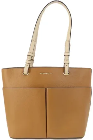 Michael Kors Pre-owned, Dames, Bruin, ONE Size, Leer, Tweedehands leren schoudertassen