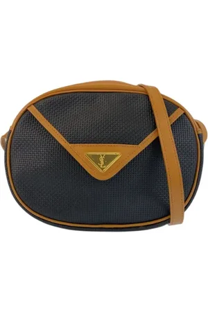 Saint Laurent Pre-owned, Dames, Zwart, ONE Size, Leer, Pre-owned Canvas crossbody-bags