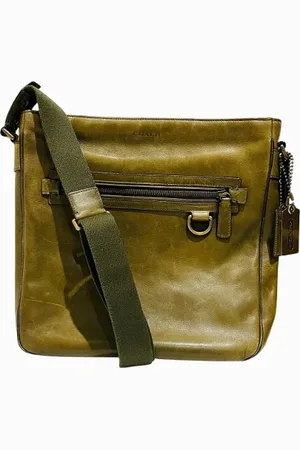 Coach Pre-owned, Heren, Bruin, ONE Size, Leer, Pre-owned Leather crossbody-bags